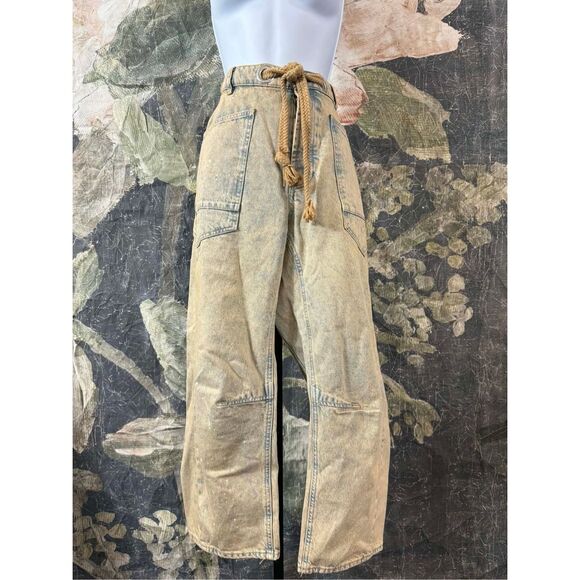 Free People We The Free Moxie Pull-On Barrel Jeans Size 27 - Picture 4 of 6